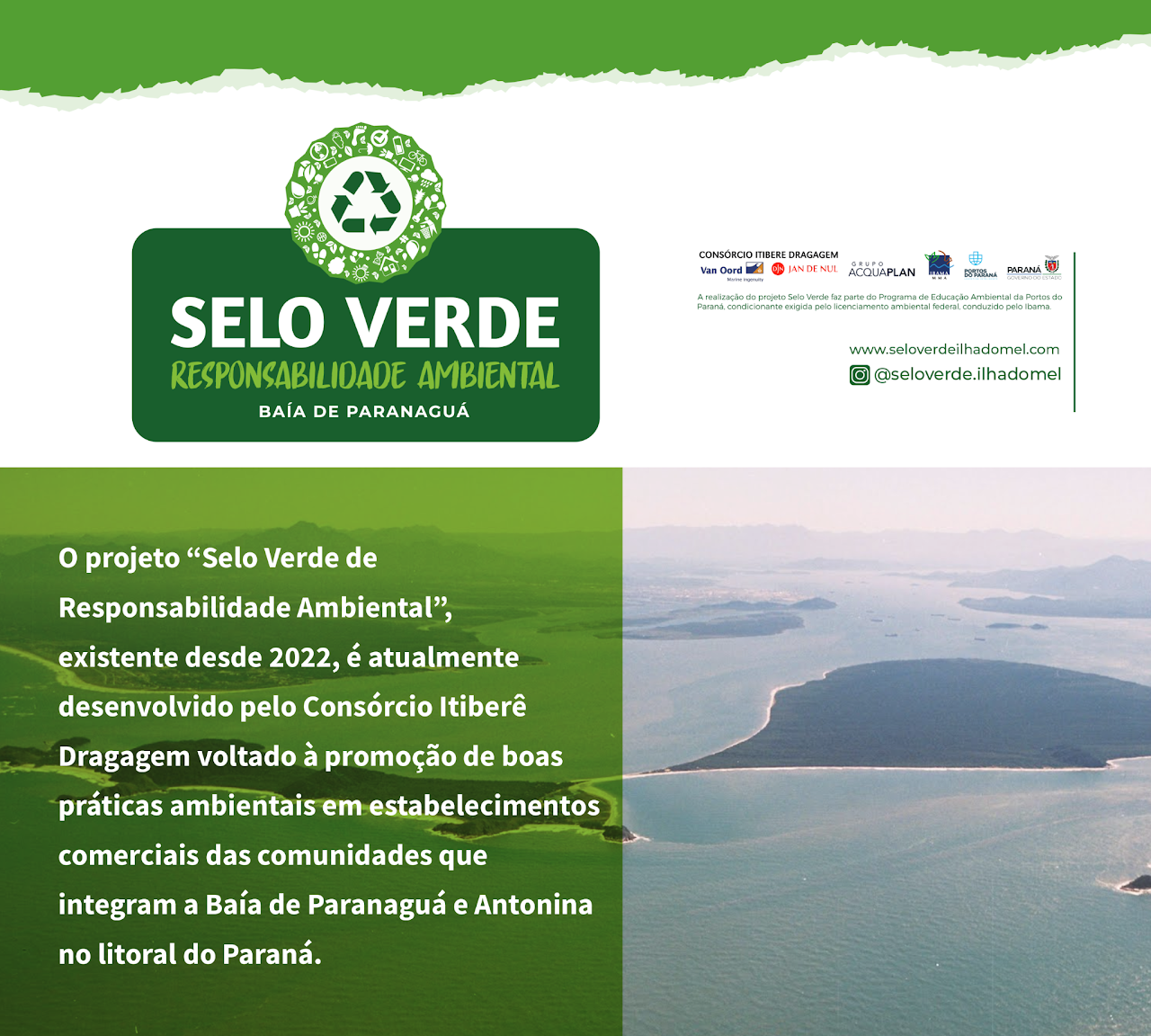 Vista da paisagem insular da Baía de Paranaguá, extraída do material do projeto